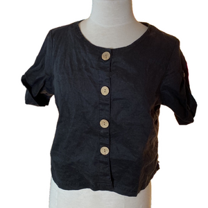 🌹Blu No. 9🌹 100% Linen Top